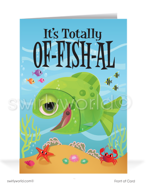 Of-FISH-Ally "Hooked On Your Business" Humorous Customer Thank You Cards