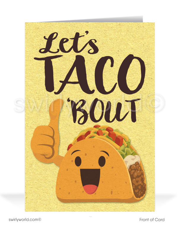 "Let's TACO 'Bout How Awesome You Are" Customer Thank You Cards