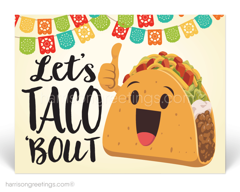Funny Taco Thank You Postcards for Business
