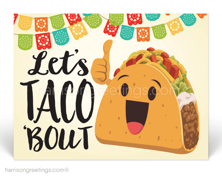 Funny Taco Thank You Postcards for Business