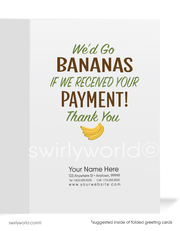 Cartoon Funny Monkey Business Humorous Bill Collection Cards for Collecting Debts