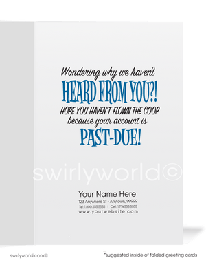 So Blue Cause Haven't Heard From You Need Payment on Past Due Account Collection Cards