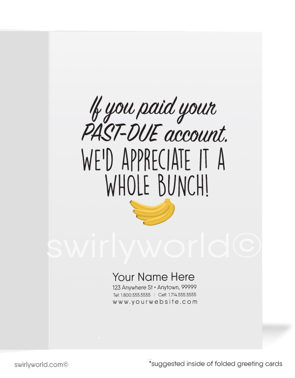 Cartoon Humorous Bill Collection Cards