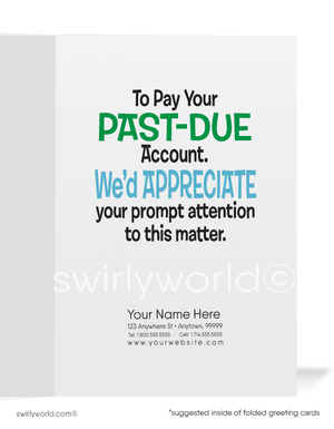 Funny Sports Football Referee Past-Due Account Bill Collection Cards