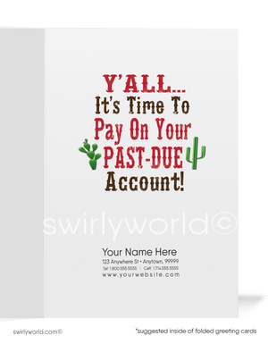 Funny Humorous Stop Bucking Around and Pay Your Invoice Bill Collection Greeting Cards