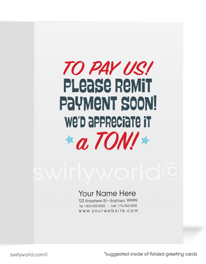 Elephant Pun Please Don't Forget To Pay Your Past-Due Bill Collection Customer Cards