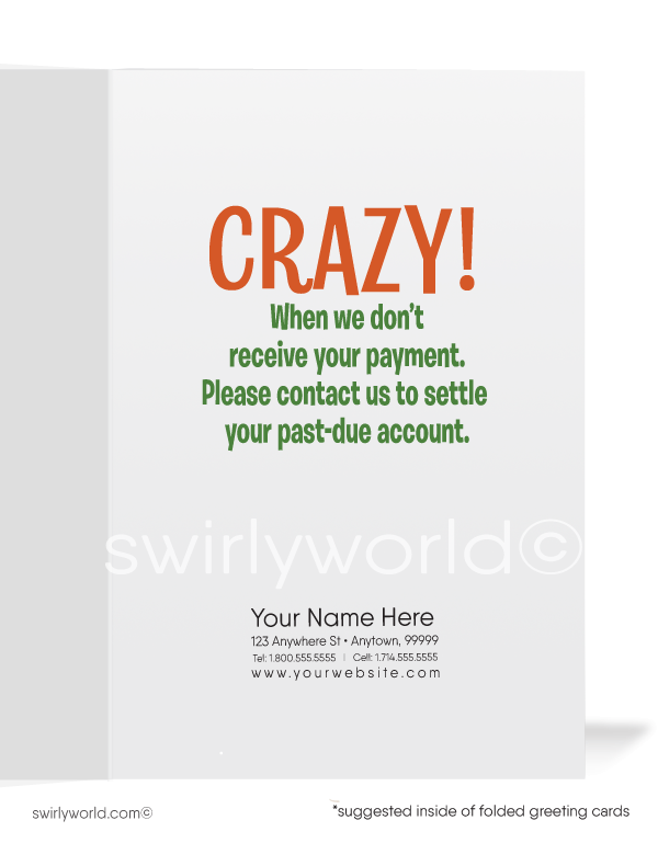 Funny Humorous Bill Collection Cards