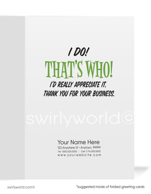 Funny Cartoon Owl Thank You For Your Referral Greeting Cards