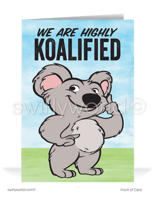 Funny Koala Bear Thank You For Your Referral Cards for Customers