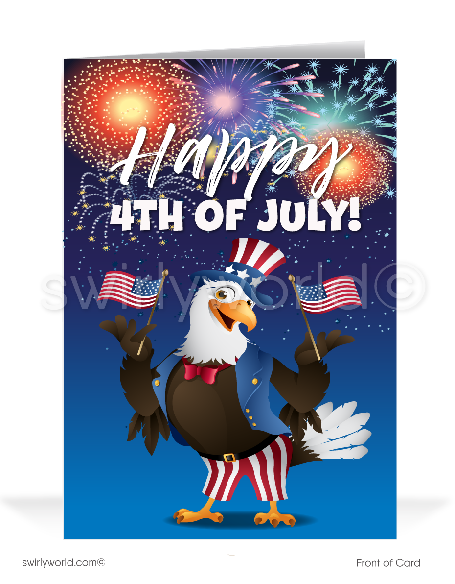 American Eagle Uncle Sam Patriotic Happy 4th of July Independence Day Cards