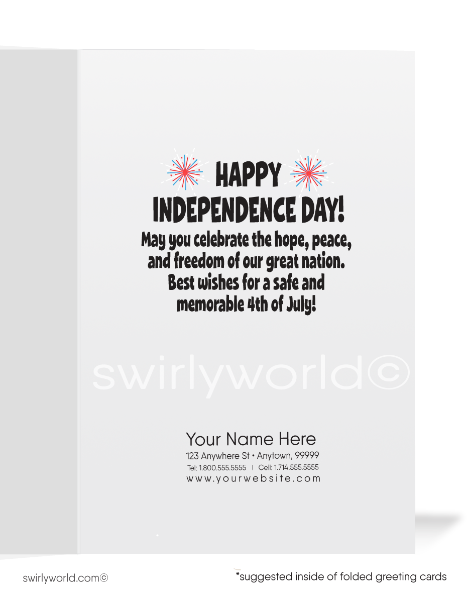 American Eagle Uncle Sam Patriotic Happy 4th of July Independence Day Cards
