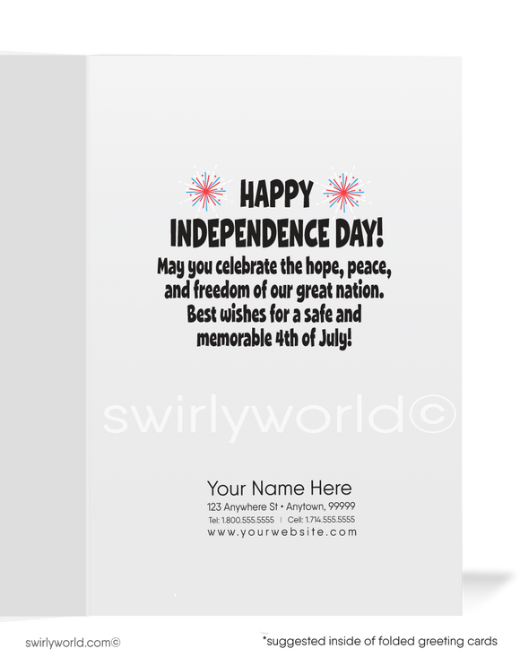 American Eagle Uncle Sam Patriotic Happy 4th of July Independence Day Cards