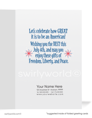 Patriotic American Bald Eagle Humorous Happy 4th of July Independence Day Cards