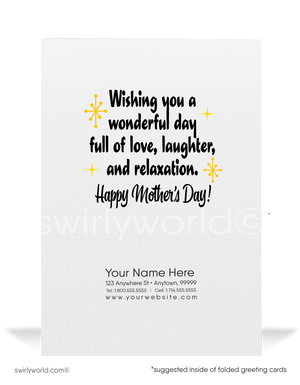 Funny "Queen Bee" Business Happy Mother's Day Cards for Customers and Clients