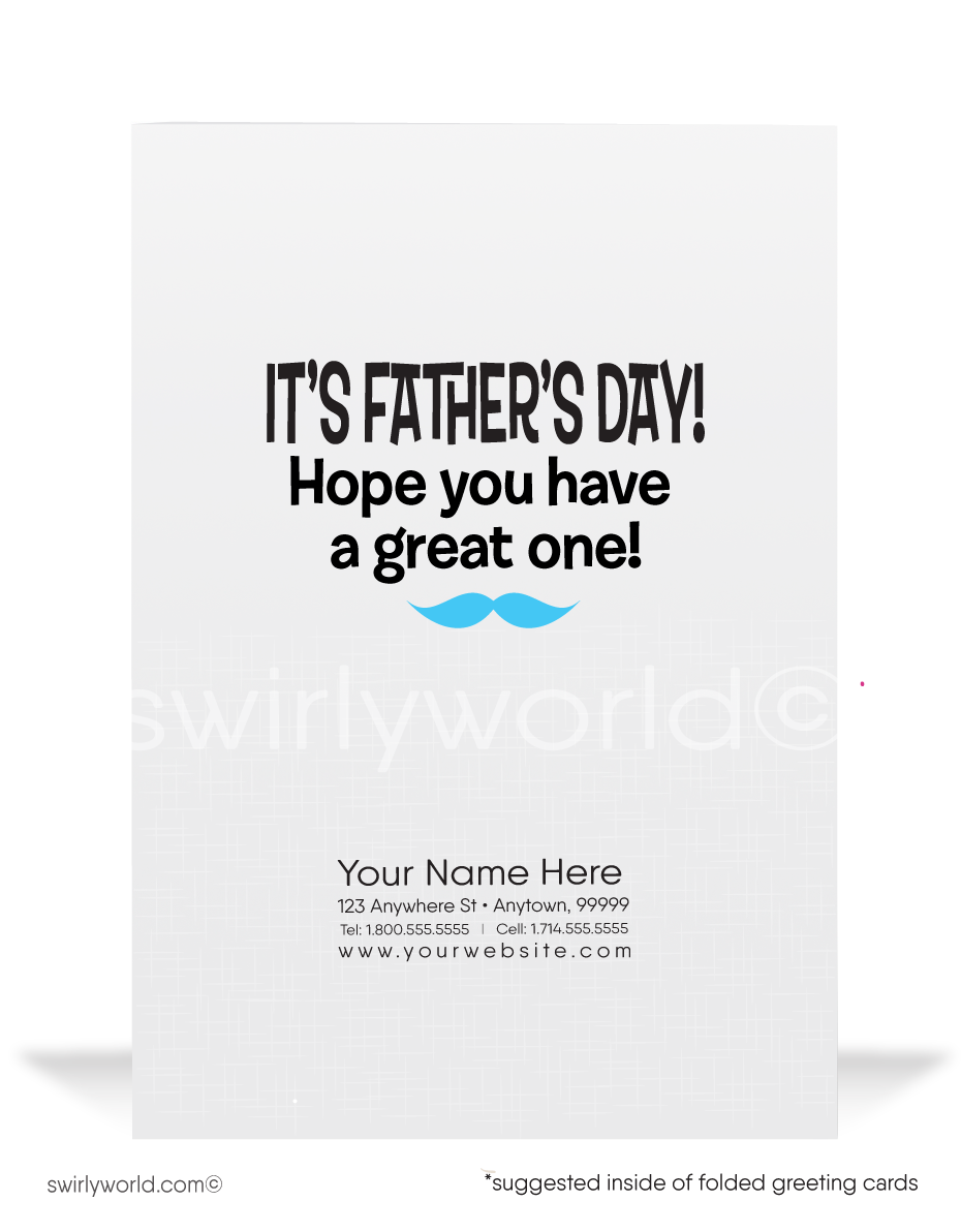 Humorous Business Father's Day Cards for Customers