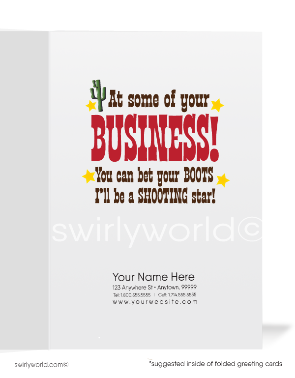 Cowgirl Prospecting Sales Promotion Cards for New Customers