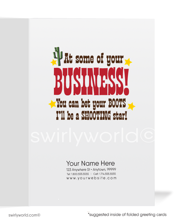 Cowgirl Prospecting Sales Promotion Cards for New Customers