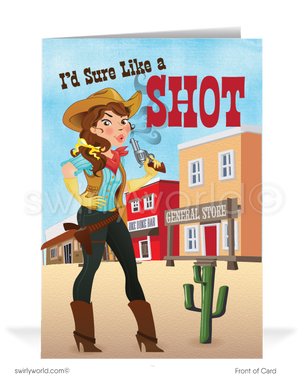 Cowgirl Prospecting Sales Promotion Cards for New Customers