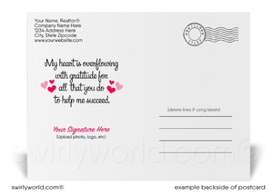 Digital Dandelions Blowing Hearts in Wind Business Happy Valentine's Day Postcards