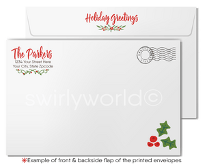 Retro Old-Fashioned Christmas Holiday Dinner Party Invitation Digital Download