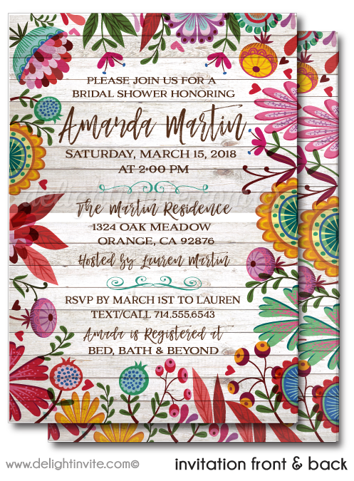Vintage Botanical Floral Bohemian Rose Garden Bridal Shower Invitation Digital Download