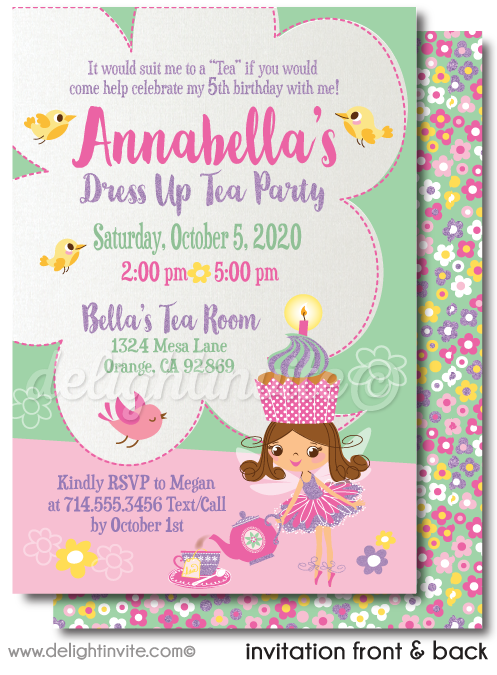 Garden Tea Party Invitations