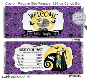 Digital Nightmare Before Christmas Halloween Baby Shower Bundle Set