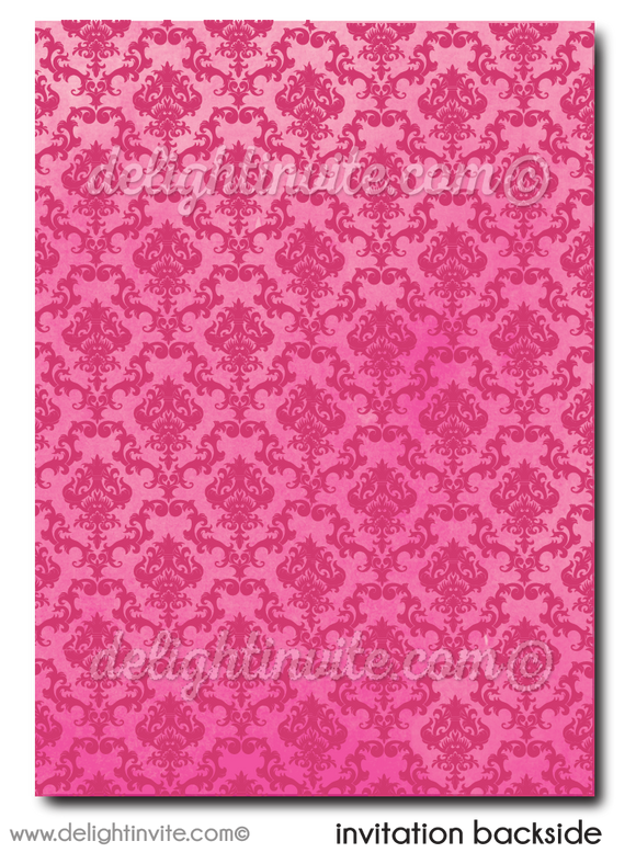 Pink Rosary Girls First Holy Communion Invitations