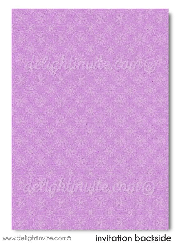 Violet Roses 1st First Holy Communion Invites for Girls