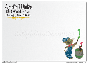 Vintage Little Golden Book Birthday Party Invitation Envelopes