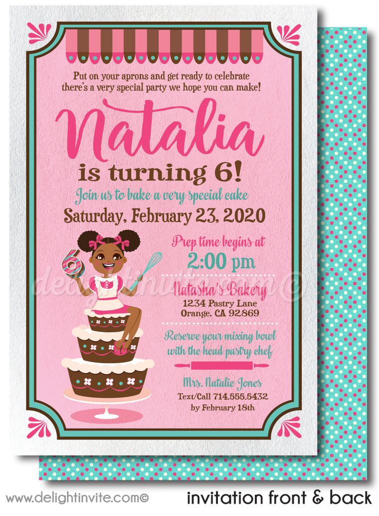 "Little Chef" Gourmet Cake Baking Cooking Theme Party for Girls