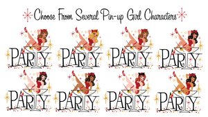 Retro Mid-Century Pin-up Girl Bachelorette Party Invitations & Thank You Cards - Customizable 1950s Glamour Set