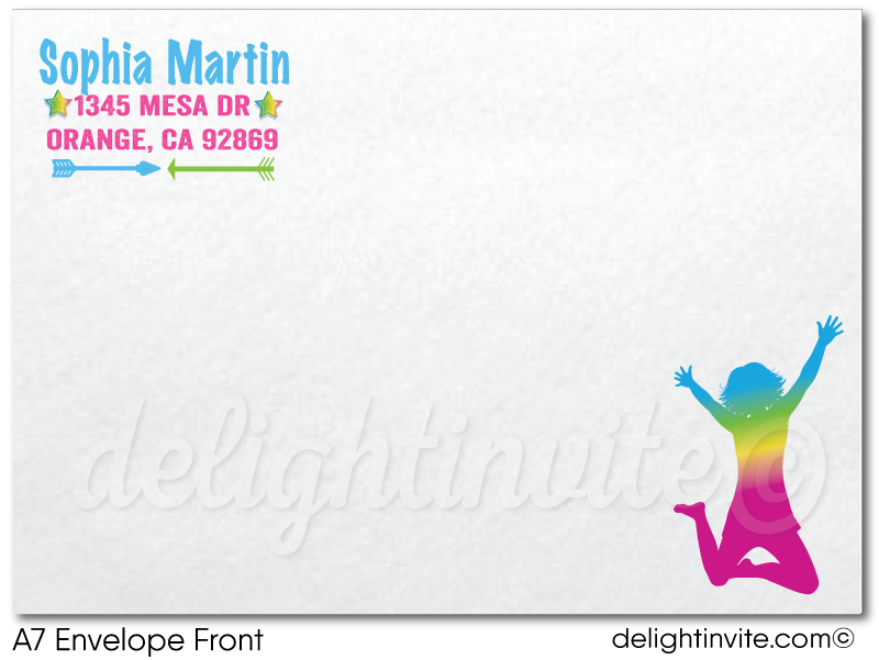 Neon Glow Jump Party at Trampoline Park Tween Teenage Digital Invitation Download
