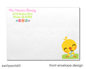 Adorable Easter Bunny with Basket Easter Egg Hunt Party Invitation Digital Download