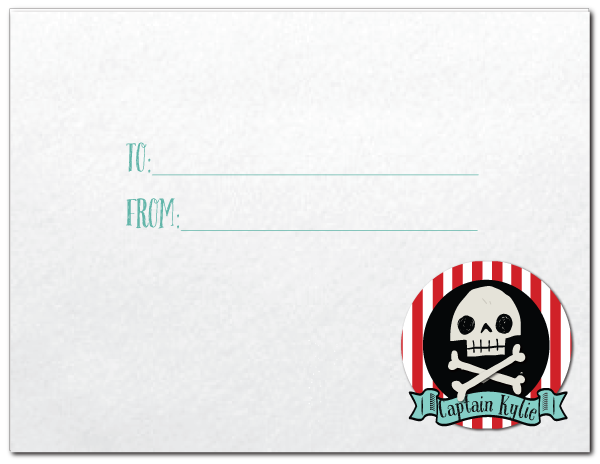 Cute Retro Pirate Captain Valentine's Day Cards for Girls Digital Download