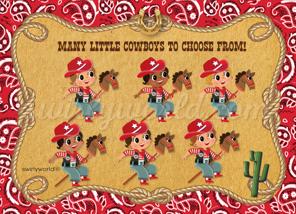 Retro Vintage Western Cowboy Valentine's Day Cards for Boys Digital Download. BLACK AND BROWN COWBOY