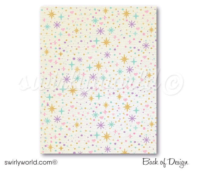 Whimsical Magical Pastel Unicorn Valentine's Day Card Digital Download for Girls