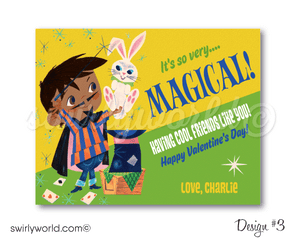1960s Mid-Century Vintage Retro Kitsch Magician Magic Valentine Digital Printable