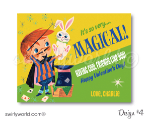 1960s Mid-Century Vintage Retro Kitsch Magician Magic Valentine Digital Printable