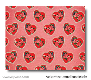 Retro Vintage 1950s Mid-Century Valentine's Day Card Digital Printable Downloads