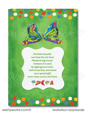 Vintage Very Hungry Little Caterpillar Gender Neutral 1st Birthday Party Invitations