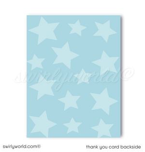 All Star "It's a Boy" Sports Theme Blue Baby Shower Thank You Cards