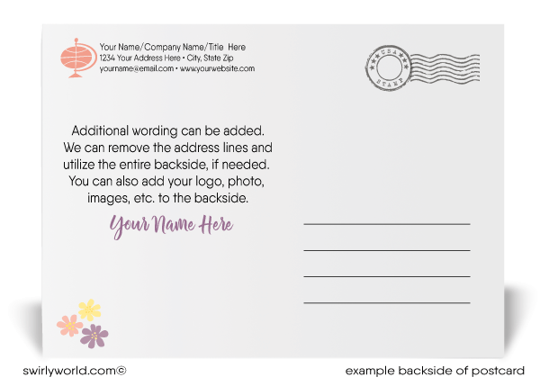 Beautiful Springtime Welcome Spring Marketing New Business Postcards