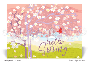 Beautiful Springtime Welcome Spring Marketing New Business Postcards