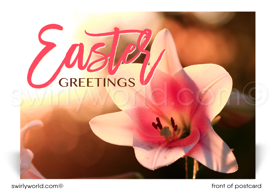 Beautiful Easter Lily Easter Service Postcards