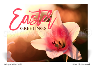 Beautiful Easter Lily Easter Service Postcards