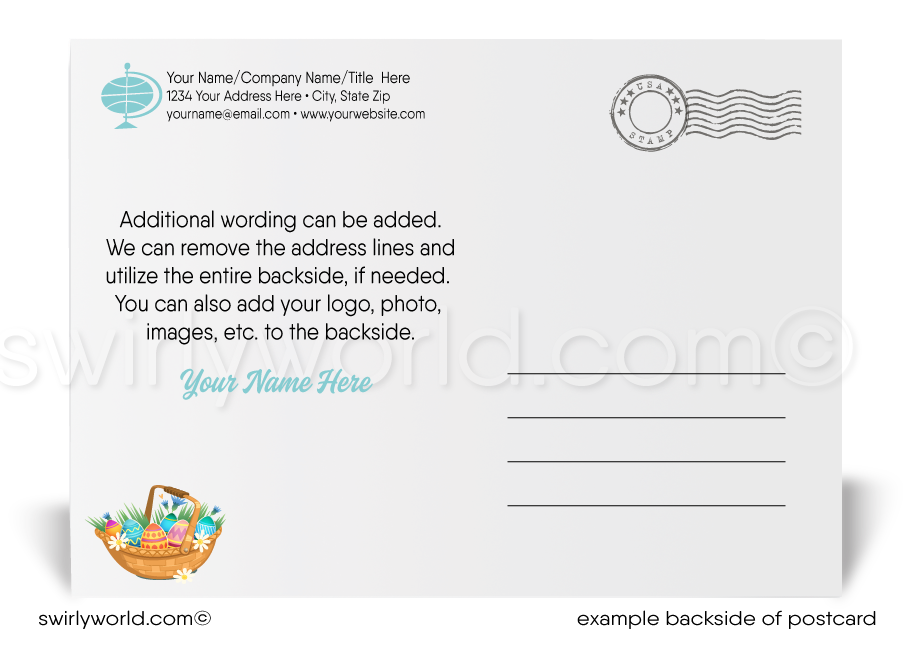 Professional business customer happy Easter postcards