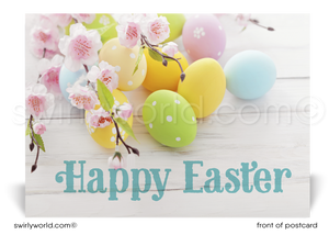 Professional business customer happy Easter postcards