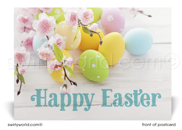 Professional business customer happy Easter postcards