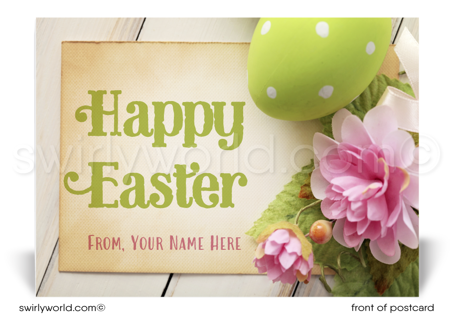 Vintage Rustic Happy Easter Postcards